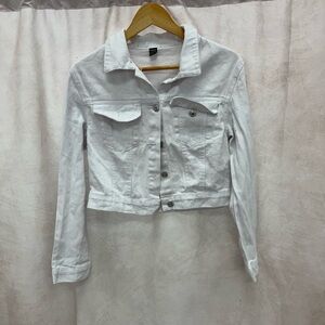SHEIN Classic White Jean Jacket
